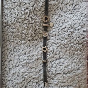 Pandora oxidized reflection bracelet with charms